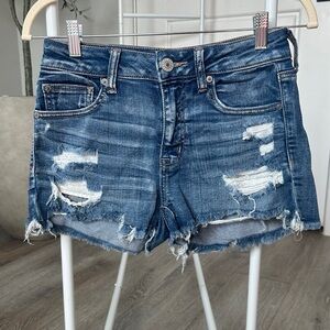 AE Hi-Rise Denim Stretch Shortie